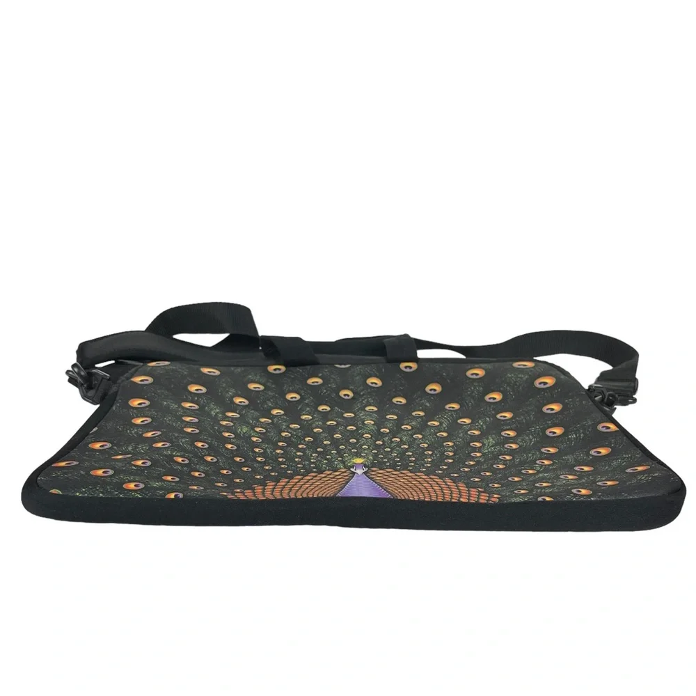 Peacock Laptop Bag with Handles and Shoulder Straps